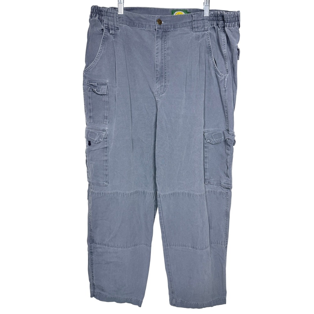 Cabela's Mens Carpenter Pants 42 Reg Blue Double Knee Vintage Workwear Cargo